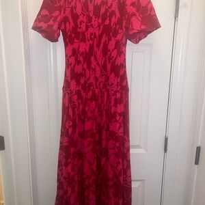 ME+EM Vibrant Red Floral Maxi Dress size 6